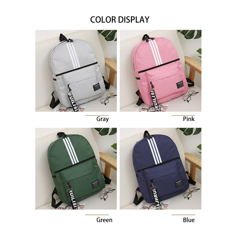 Large Capacity Solid Color Backpack For Women Korean Style All-Match Schoolbag For Men High School Students Backpack For Women College Students Computer Bag